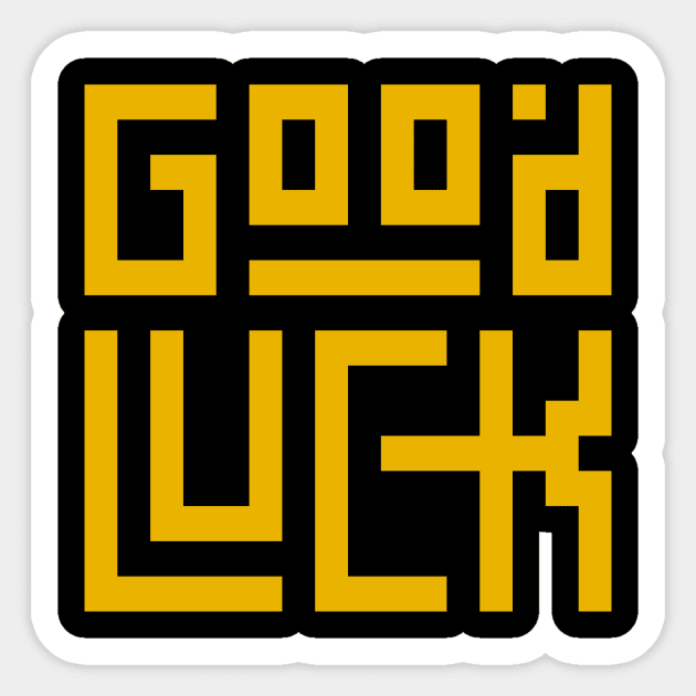 GOOD LUCK WITH KUFI SQUARE STYLE Sticker by MufaArtsDesigns